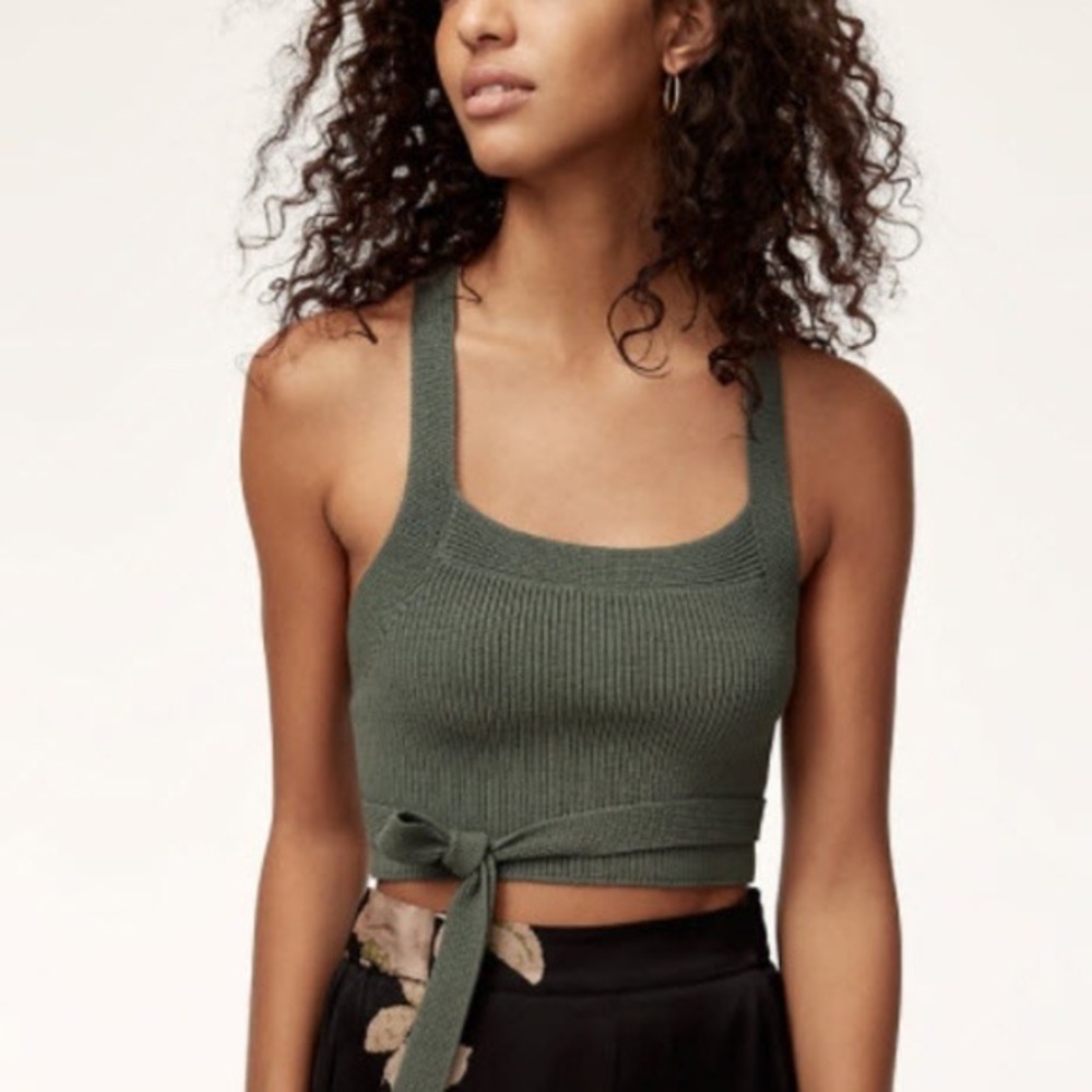 Aritzia Wilfred Cayenne Top in Sagesse (NWT/Size S)